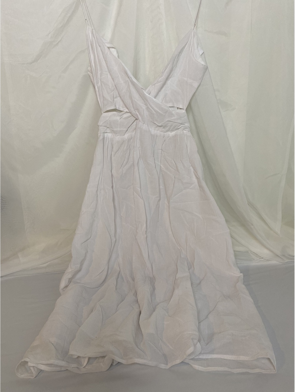 H&M White Cotton Sundress Beach Dress Swimsuit Cover Size L